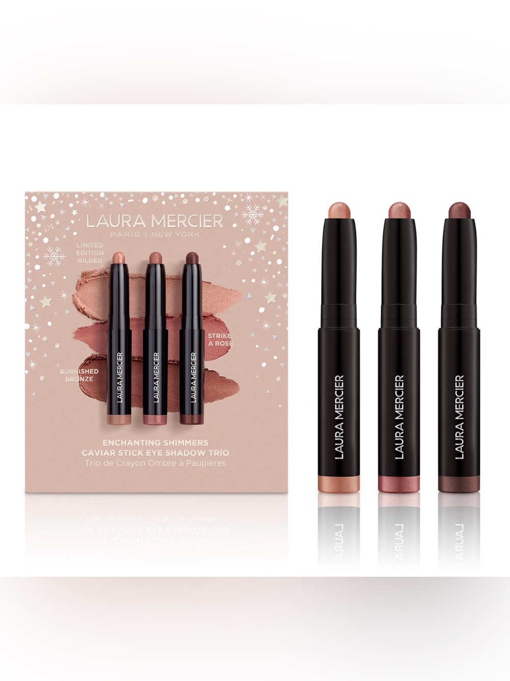 Laura Mercier 3-Pc. Enchanting Shimmers Mini Caviar Stick Eye Shadow Set NIB